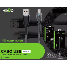 Cabo Usb Para Usb-C Preto 1M 5A Ims-131 Imenso