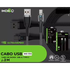 Cabo Usb Para Usb-C Preto 2M 5A Ims-131A Imenso