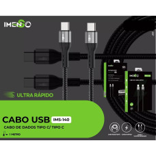 Cabo Usb-C Para Usb-C Preto 1M 60W Ims-140 Imenso