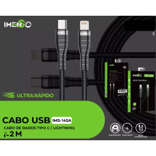 Cabo Usb-C Para Lightning Preto 2M 27W Ims-145A Imenso