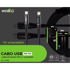 Cabo Usb-C Para Lightning Preto 1M 27W Ims-149 Imenso