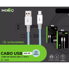 Cabo Usb Para Usb-C Azul 1M 5A Ims-151 Imenso