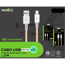 Cabo Usb Para Usb-C Dourado Ims-151A Imenso