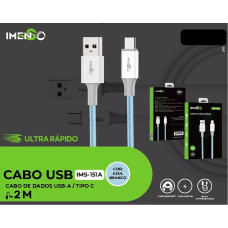 Cabo Usb Para Usb-C Azul Ims-151A Imenso