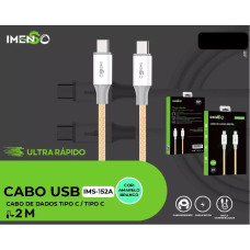 Cabo Usb-C Para Usb-C Dourado 2M Ims-152A Imenso