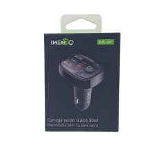 Carregador Veicular E Transmissor Fm Bluetooth Ims-241 Imenso