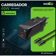 Carregador De Tomada Com 2 Usb-C Usb Ims-266Pc Imenso