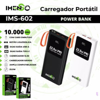 Power Bank 10000Mah Ims-602 Preto Imenso