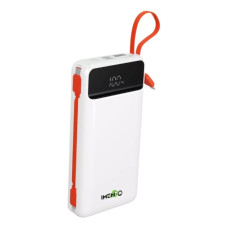 Power Bank 10000Mah Branco Com Tira Laranja Ims-607 Imenso