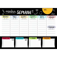Quadro Planner 50X80 Semanal 1 Unid