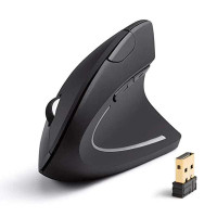 Mouse Optico sem Fio Preto Ergonomico Vertical MS-605 OEX
