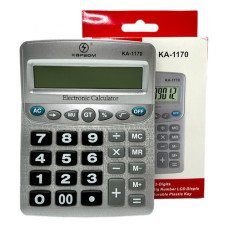 Calculadora 12 Digitos Grande Cinza Ka-1170 Kapbom