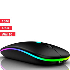 Mouse Sem Fio RGB 800/1200/1600Dpi Preto KA-618 Kapbom