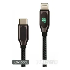Cabo Usb-C para Lightning Turbo 6A 1m KD-100CL Kaidi Cabo Usb-C para Lightning Turbo 6A 1m KD-100CL Kaidi