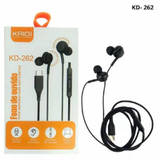 Fone de Ouvido com Microfone KD-262 USB-C KAIDI