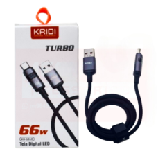 Cabo Usb Lightning 1M 66W 2.4A KD101C Kaidi
