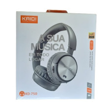 Headset Estéreo Bluetooth Kd-750 Cinza Kaidi
