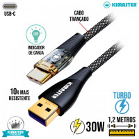 Cabo USB-C CB822C 1M 5A 30W Kimaster