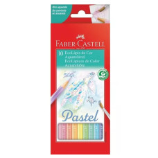 Lápis De Cor Ecolapis Aquarelável 10 Cores Pastel Faber Castell 120210P 