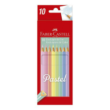 Lápis de Cor 10 Cores Pastel Ecolapis 12.0510P Faber-Castell