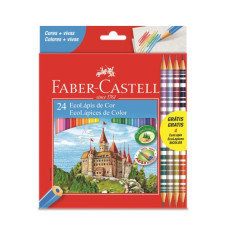 Lápis de Cor 20 Cores Ecolapis + 4 Lápis Bicolor 120124/4B Faber Castell