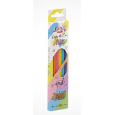 Lápis de Cor 6 Cores Pastel LP0006 BRW