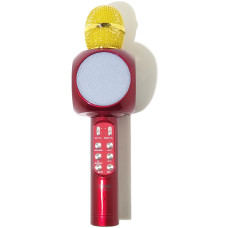 Microfone Sem Fio Karaoke Wireless Vermelho LE-915 Lelong
