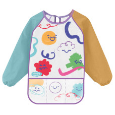 Avental Infantil Escolar com Bolso e Manga Comprida Color Joy Leo e Leo
