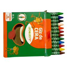 Giz de Cera 12 Cores 4504 LEOELEO Giz de Cera 12 Cores 4504 LEOELEO