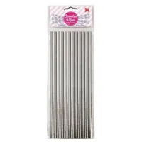 Canudo de Papel Ouro e Prata 6mmx20cm 24 Unidades Make+ Canudo de Papel Ouro e Prata 6mmx20cm 24 Unidades Make+