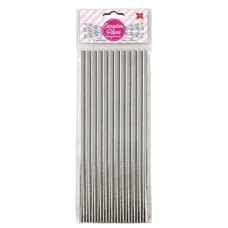 Canudo de Papel Ouro e Prata 6mmx20cm 24 Unidades Make+ Canudo de Papel Ouro e Prata 6mmx20cm 24 Unidades Make+