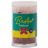 Glitter Poliester 3G Vermelho 7002 Make+ 
