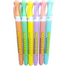 Caneta Marca Texto Slim 6 Cores Pastel Masterprint