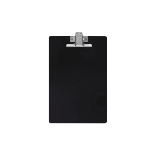 Prancheta Plástica Ofício 345x230x3mm Preta Metal Maxcril