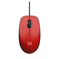 Mouse Óptico 1200 DPI USB MO390 Vermelho Multilaser
