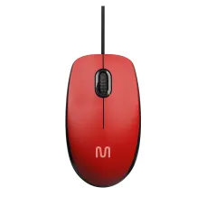 Mouse Óptico 1200 DPI USB MO390 Vermelho Multilaser