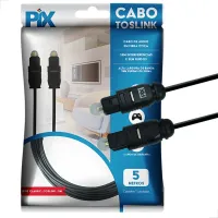 Cabo Óptico Digital Toslink 5 Metros PIX