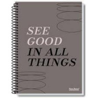 Caderno Espiral 1/4 96 Folhas Capa Dura TALK Pauta Branca