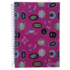 Caderno 1/4 Pequeno Capa Flexível 96 Folhas UAU Pauta Branca