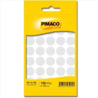 Etiqueta Adesiva Transparente 16 mm – Pacote com 5 Folhas (150 Unidades) – Pimaco 