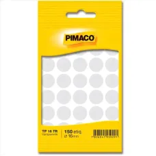 Etiqueta Adesiva Transparente 16 mm – Pacote com 5 Folhas (150 Unidades) – Pimaco  Etiqueta Adesiva Transparente 16 mm – Pacote com 5 Folhas (150 Unidades) – Pimaco