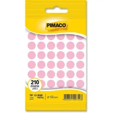 Etiqueta Adesiva Rosa Pastel 12mm – Envelope com 5 Folhas (210 Unidades) – Pimaco Etiqueta Adesiva Rosa Pastel 12mm – Envelope com 5 Folhas (210 Unidades) – Pimaco