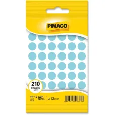 Etiqueta Adesiva 12mm Azul Pastel Pimaco – Envelope com 5 Folhas (210 Etiquetas) TP-12 AZP Etiqueta Adesiva 12mm Azul Pastel Pimaco – Envelope com 5 Folhas (210 Etiquetas) TP-12 AZP