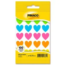 Etiqueta Adesiva 18mm Coração Neon TP-18 Pimaco – Envelope com 5 Folhas (100 Etiquetas) Etiqueta Adesiva 18mm Coração Neon TP-18 Pimaco – Envelope com 5 Folhas (100 Etiquetas)