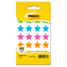 Etiqueta Adesiva 18mm Estrela Neon TP-18 (Pimaco) - Envelope com 5 Folhas / 100 Etiquetas Etiqueta Adesiva 18mm Estrela Neon TP-18 (Pimaco) - Envelope com 5 Folhas / 100 Etiquetas