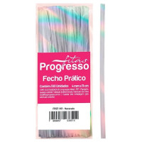 Fecho Prático Nacarado 4mmx10cm 100 unidades Progresso