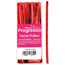 Fecho Prático FP011 11cm Vermelho 100 Unidades Progresso