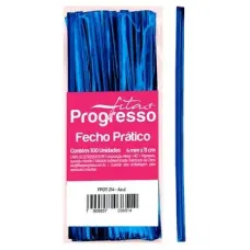 Fecho Prático FP011 11cm Azul 100 Unidades Progresso