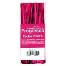 Fecho Prático FP011 11cm Pink 100 Unidades Progresso
