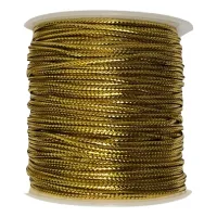 Cordão Metálico Fio Decorativo Dourado 2mmx50m Cordão Metálico Fio Decorativo Dourado 2mmx50m
